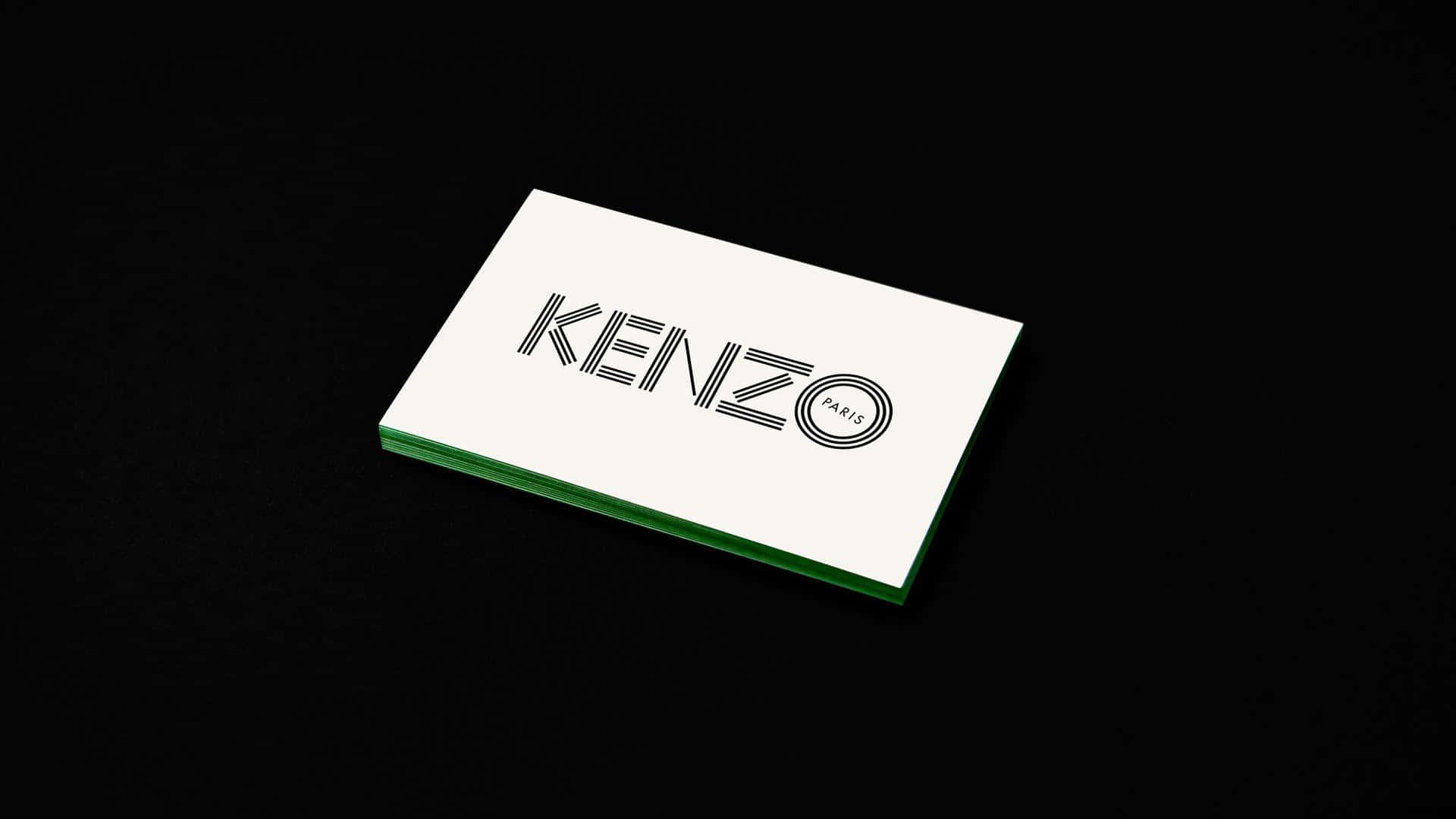 Kenzo Paris Black On White Logo Wallpaper