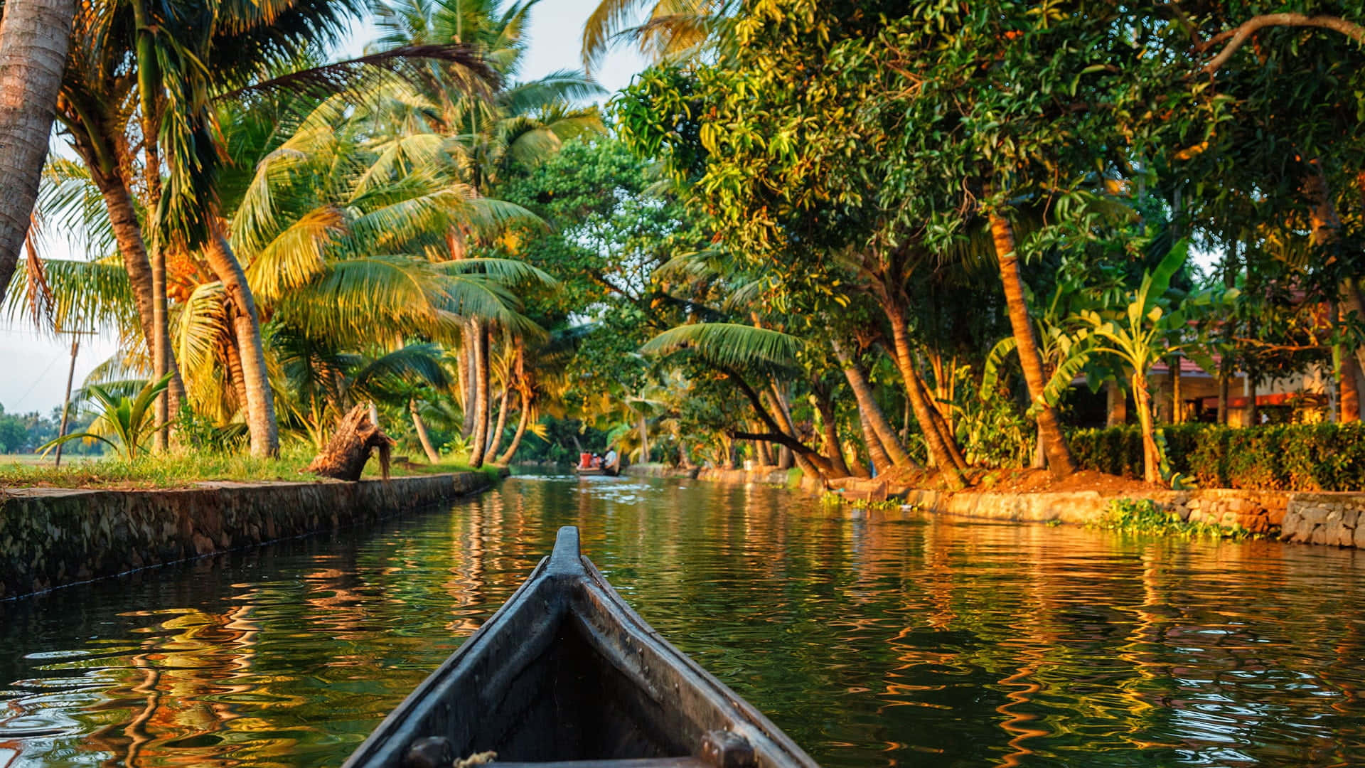 Enjoying a peaceful sunset in Kerala