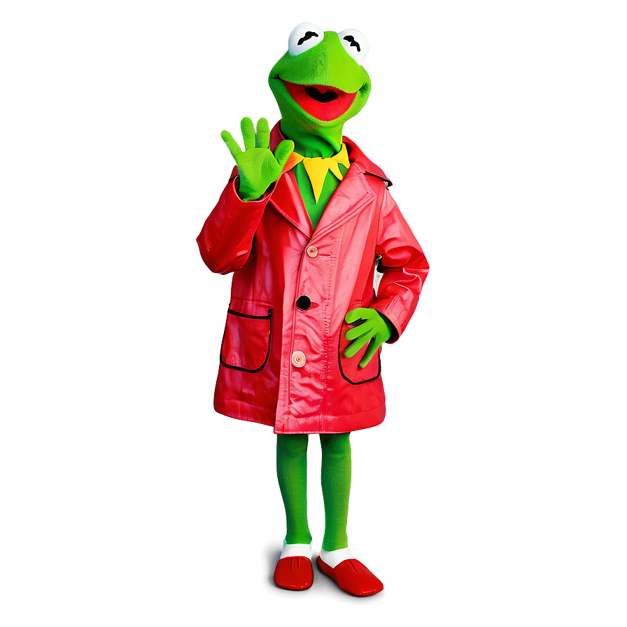 Kermit In Raincoat Png 05232024 PNG