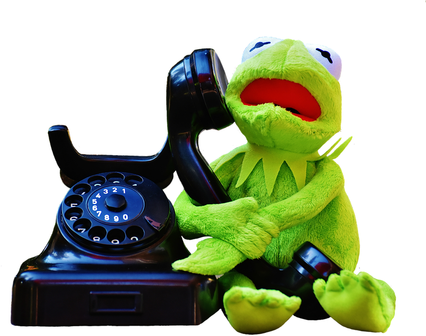 Kermit On Phone.png PNG