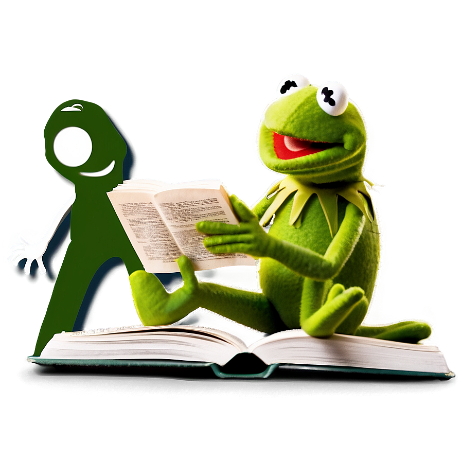 Kermit Reading Book Png Lbl21 PNG