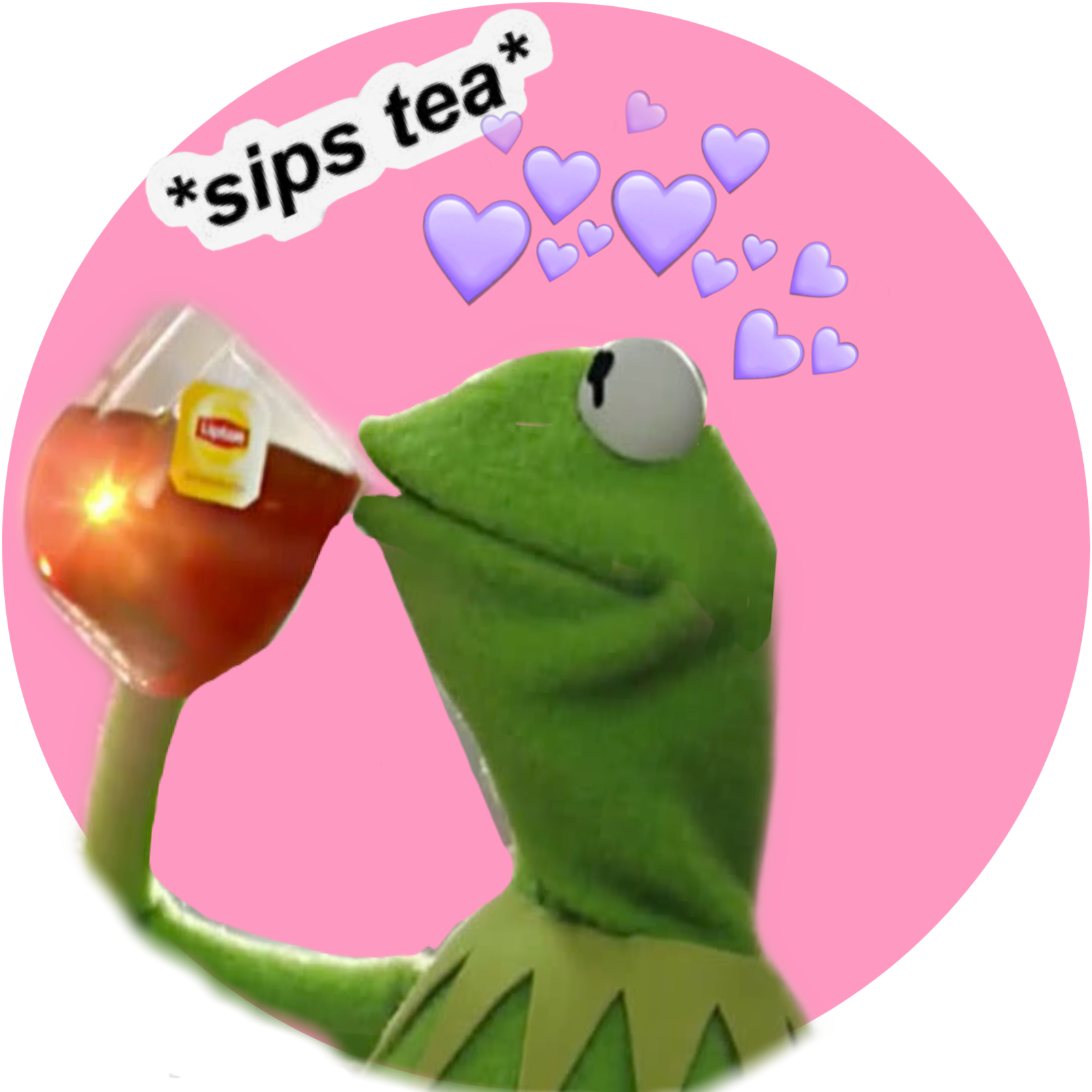 Kermit Sipping Tea Meme PNG
