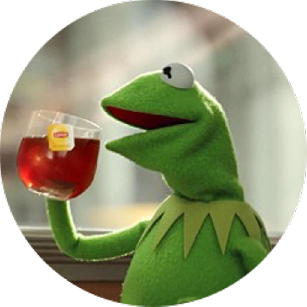 Kermit Sipping Tea Meme PNG