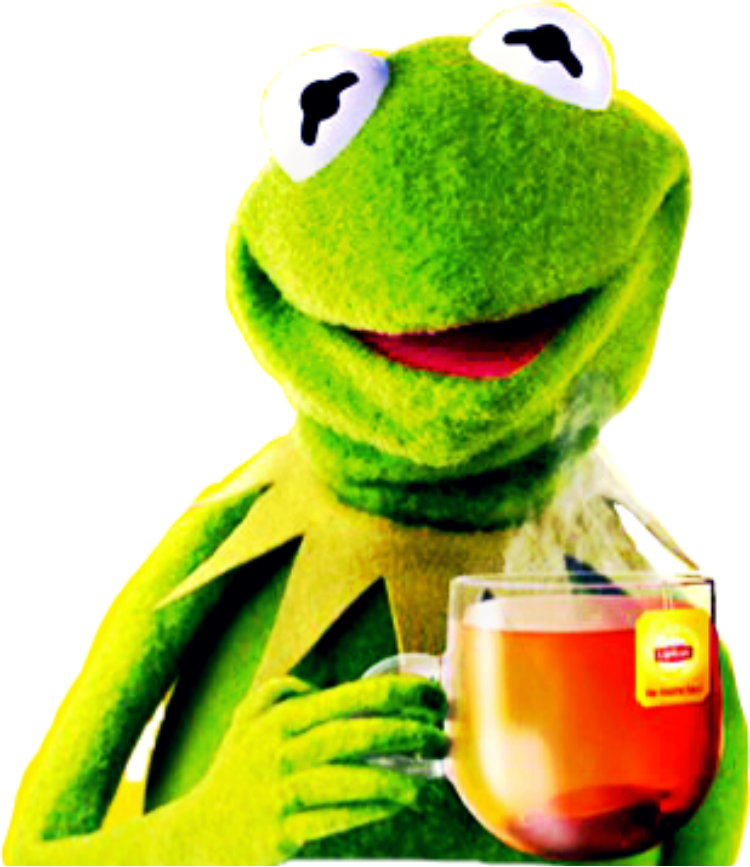 Kermit Tea Meme PNG