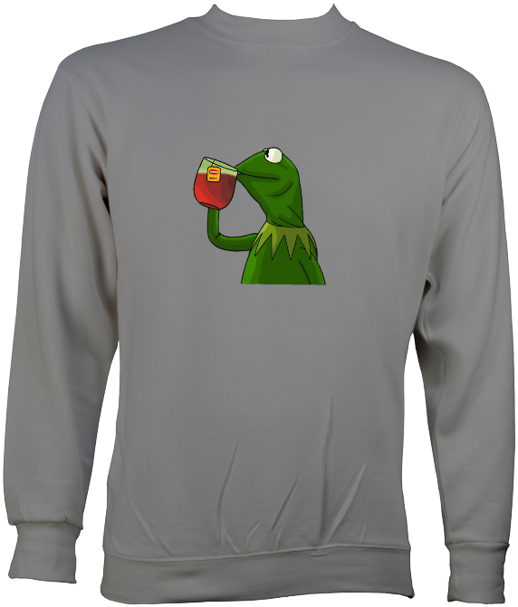 Kermit Tea Sipping Sweatshirt.png PNG