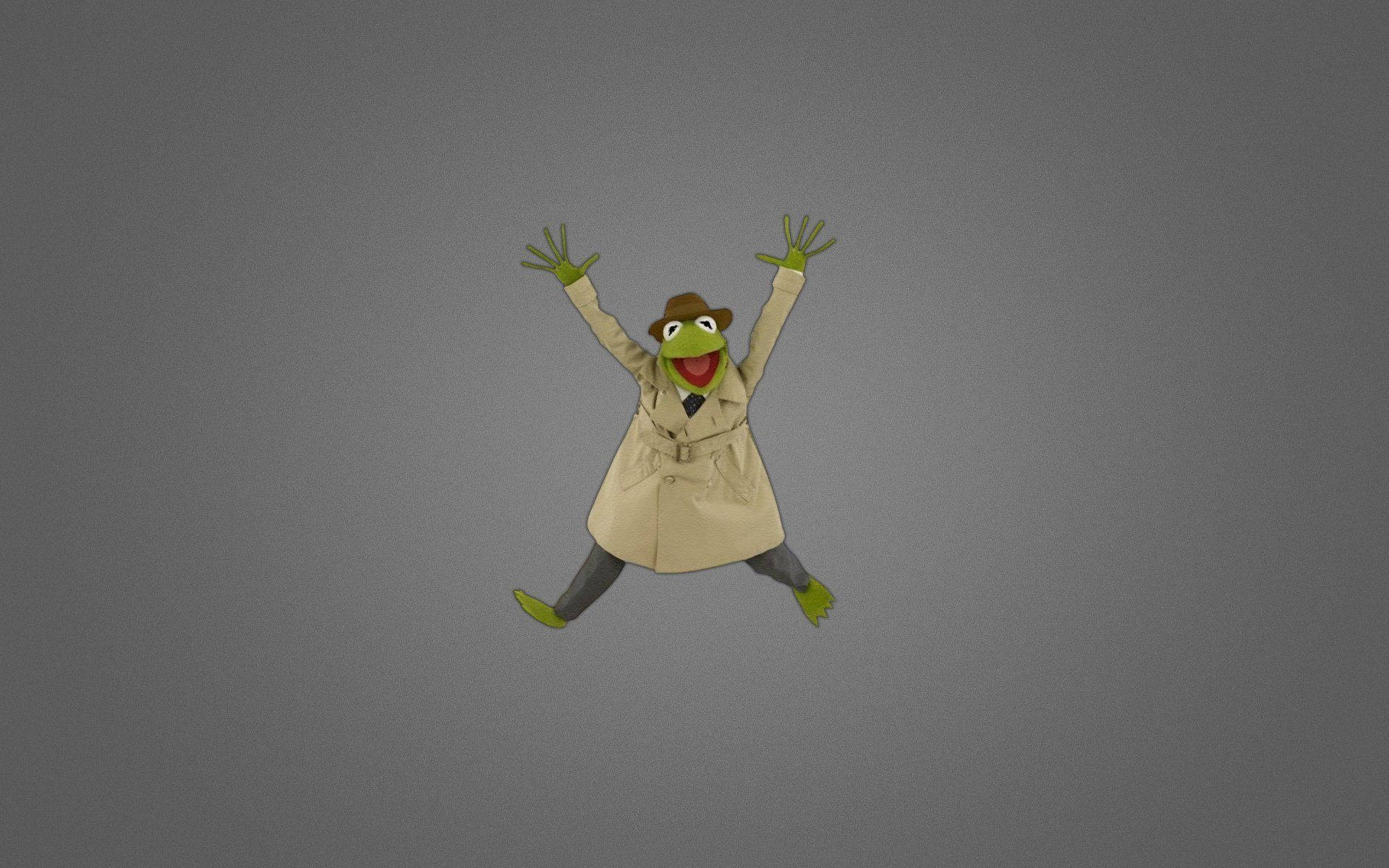 Kermit The Frog In Trench Coat Wallpaper