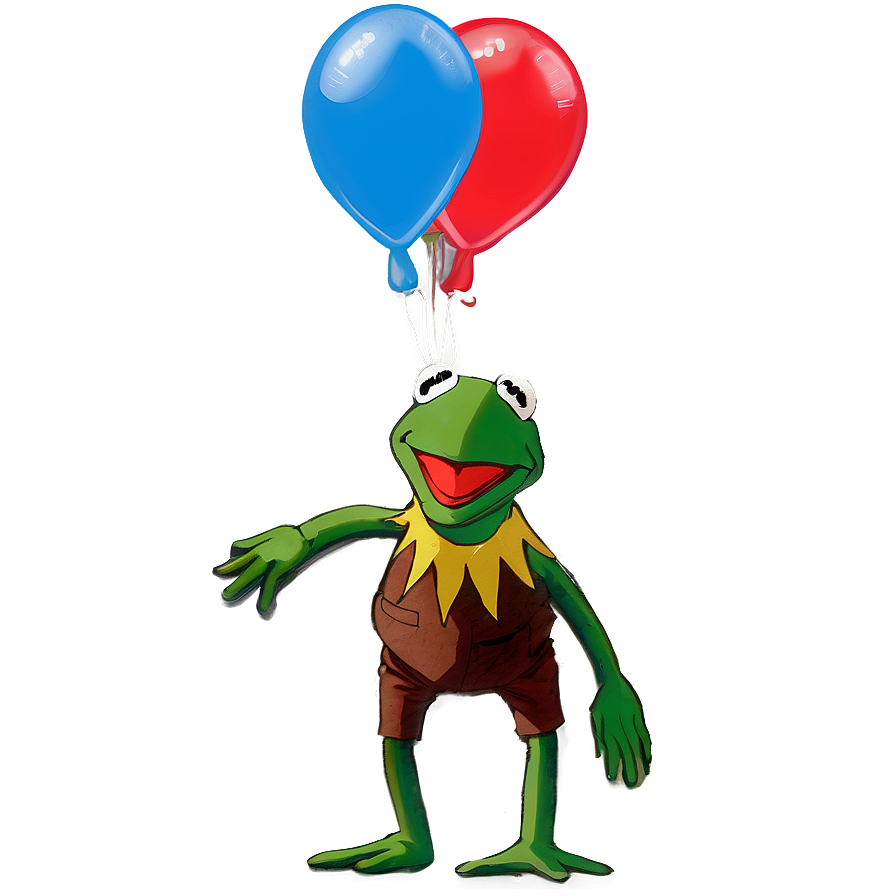 Download Kermit With Balloons Png 42 | Wallpapers.com