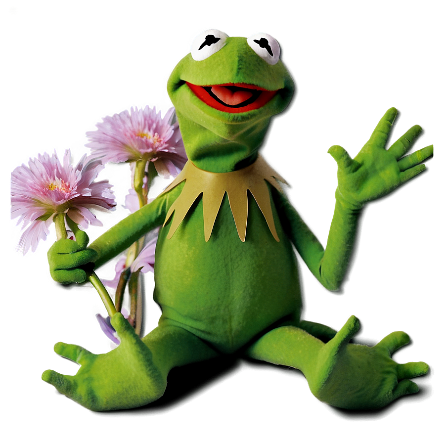 Download Kermit With Flowers Png 20 | Wallpapers.com