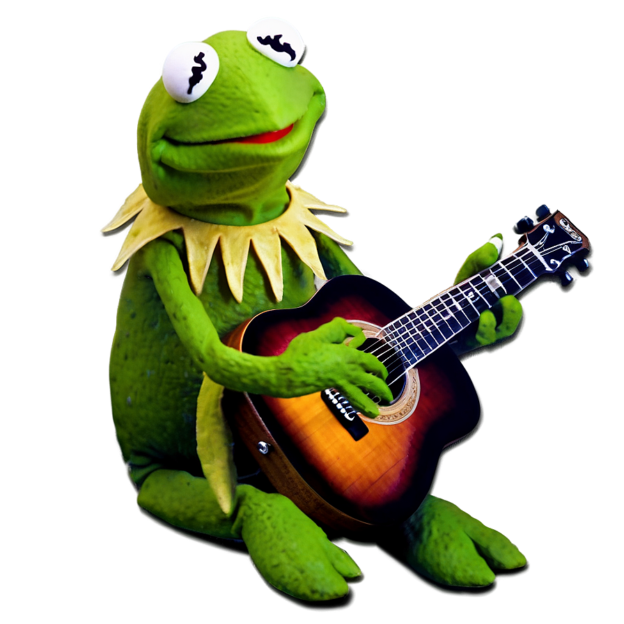 Kermit With Guitar Png Wgy35 PNG