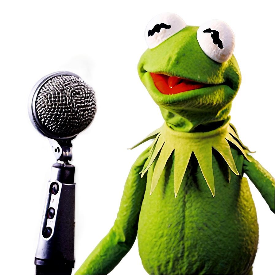Kermit With Microphone Png Nqb PNG