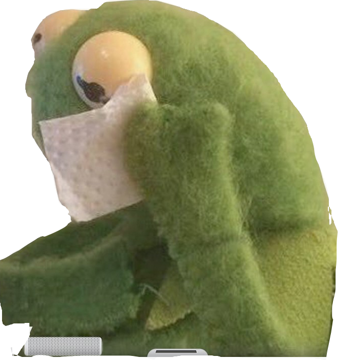 Kermit With Tissue PNG