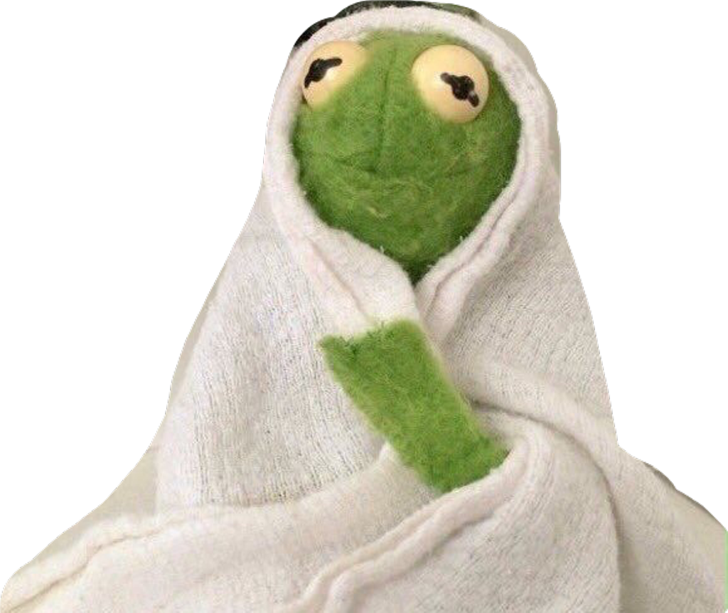 Kermit Wrappedin Blanket PNG