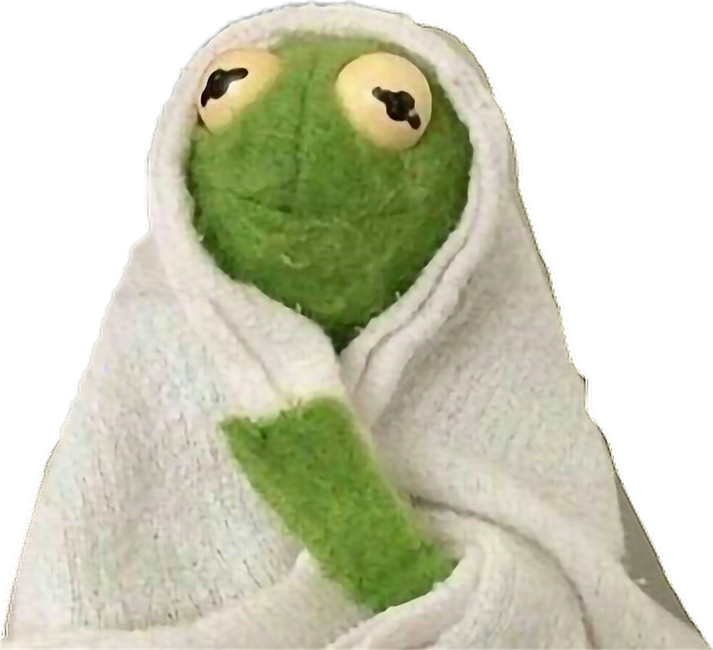 Kermit Wrappedin Towel PNG