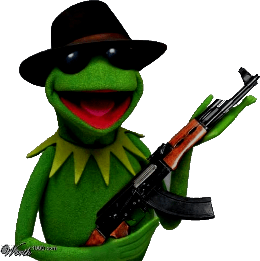 Kermit_ Gangster_ Style PNG