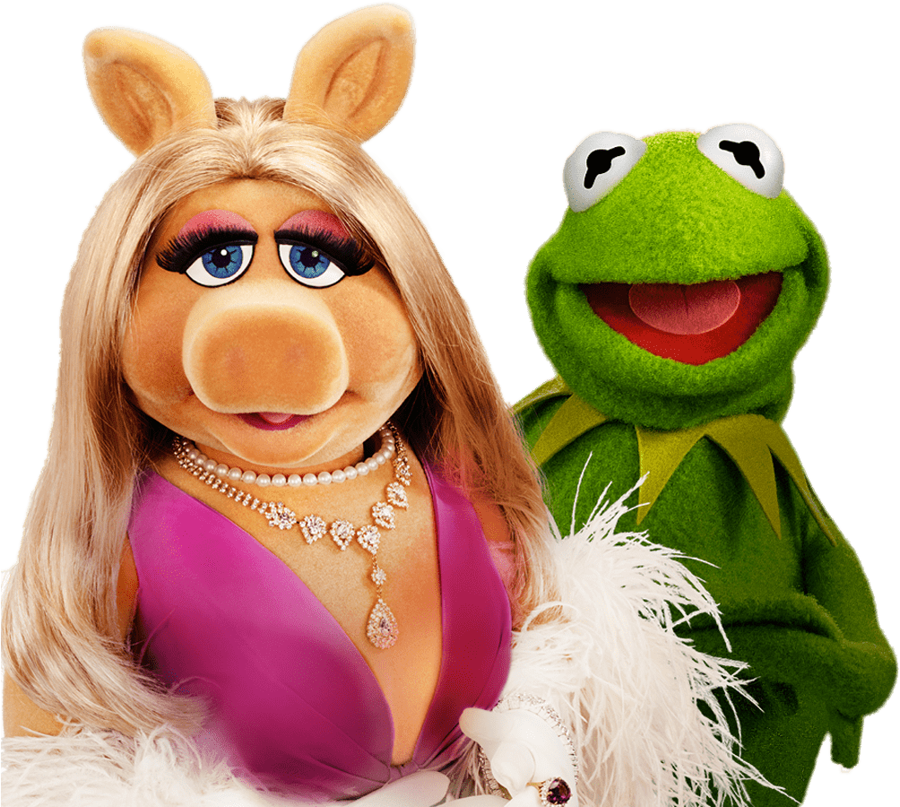 Download Kermitand Miss Piggy Portrait | Wallpapers.com