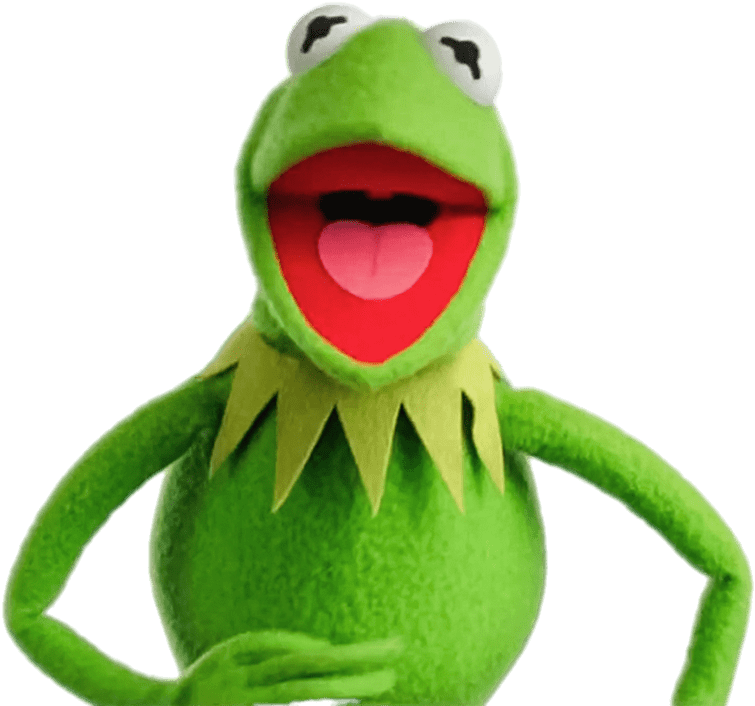 Kermitthe Frog Excited Expression PNG