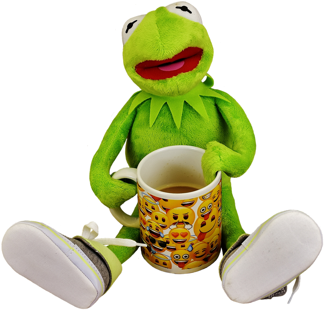 Download Kermitthe Frogwith Coffee Mug | Wallpapers.com