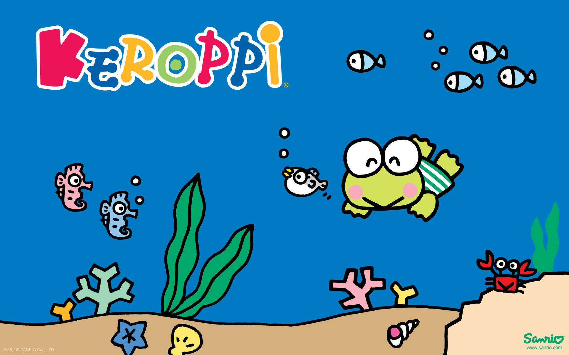 Keroppi Diving Underwater Background