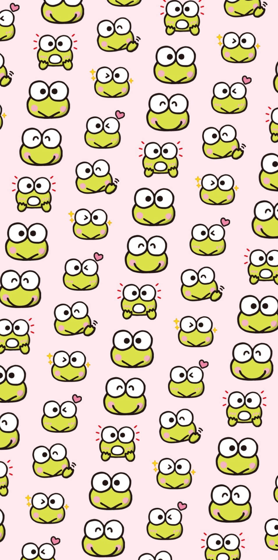 Keroppi's Emotions Pattern Wallpaper