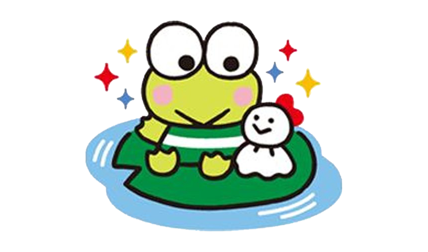 Keroppiand Friend Sparkling Stars PNG