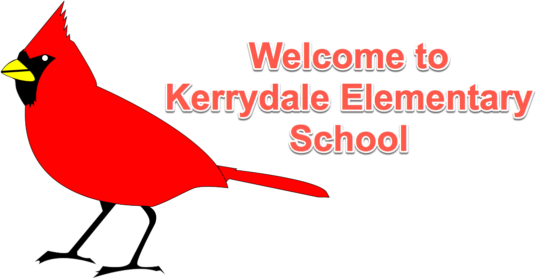 Kerrydale Elementary School Cardinal Welcome Sign PNG