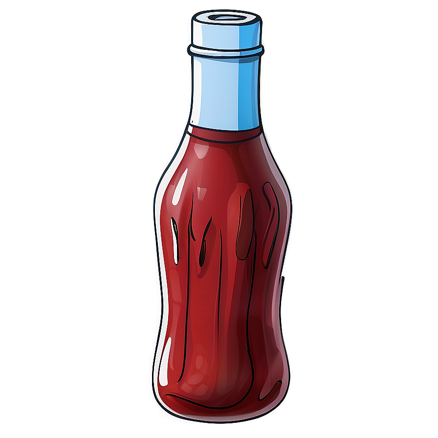 Ketchup Bottle Doodle Png 06122024 PNG