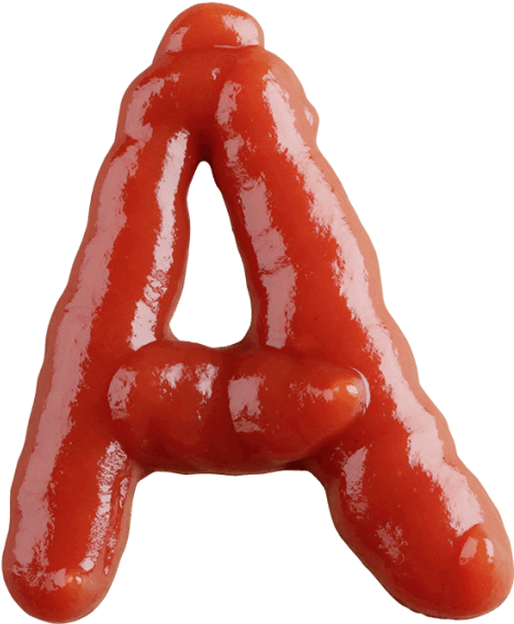 Ketchup Letter A Art PNG