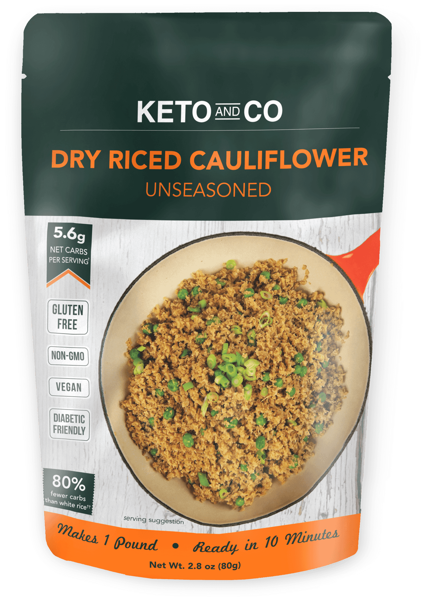 Ketoand Co Dry Riced Cauliflower Package PNG