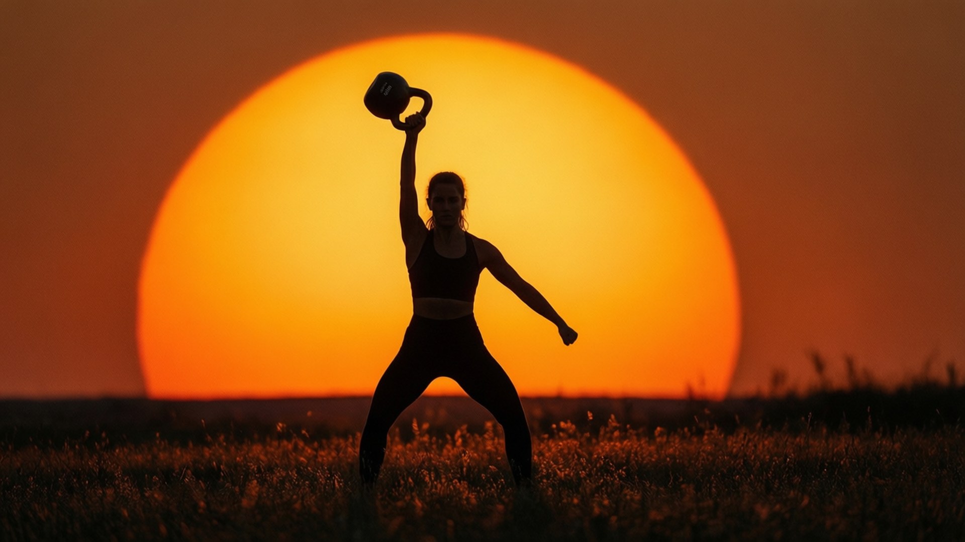 Kettlebell Sunset Papéis de Parede
