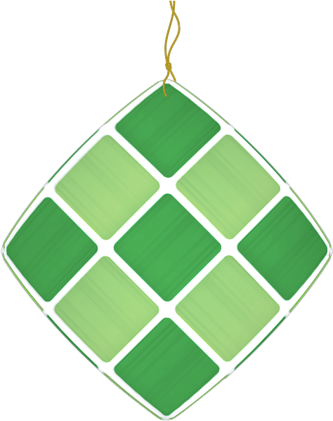 Ketupat Traditional Indonesian Rice Cake Icon PNG