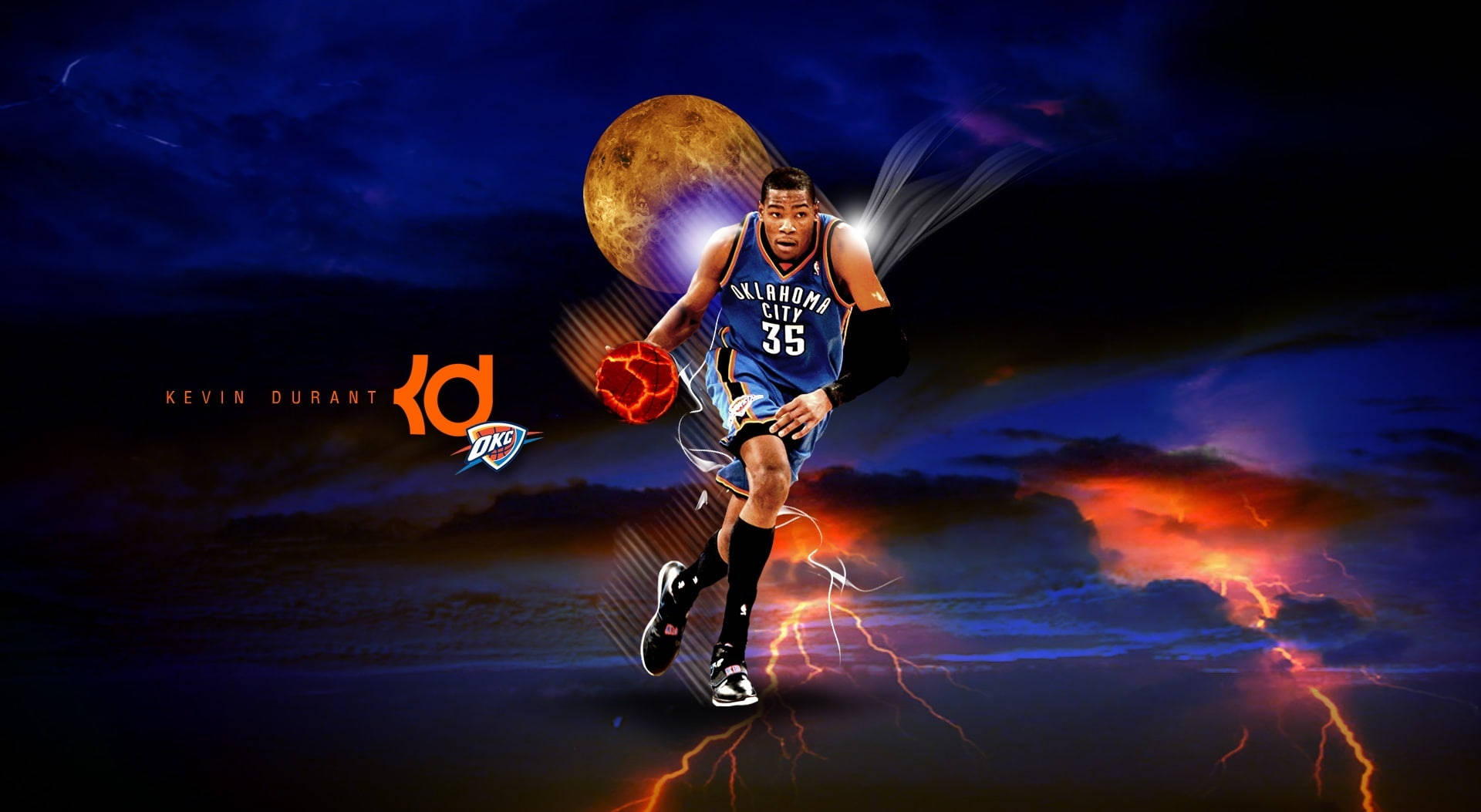 Kevin Durant For Okc Thunder Wallpaper