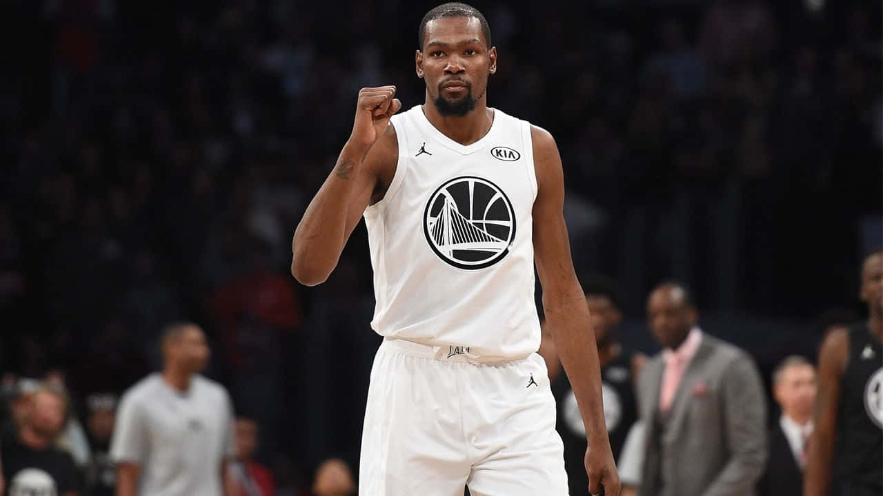 Kevin Durant Nets White Jersey Wallpaper