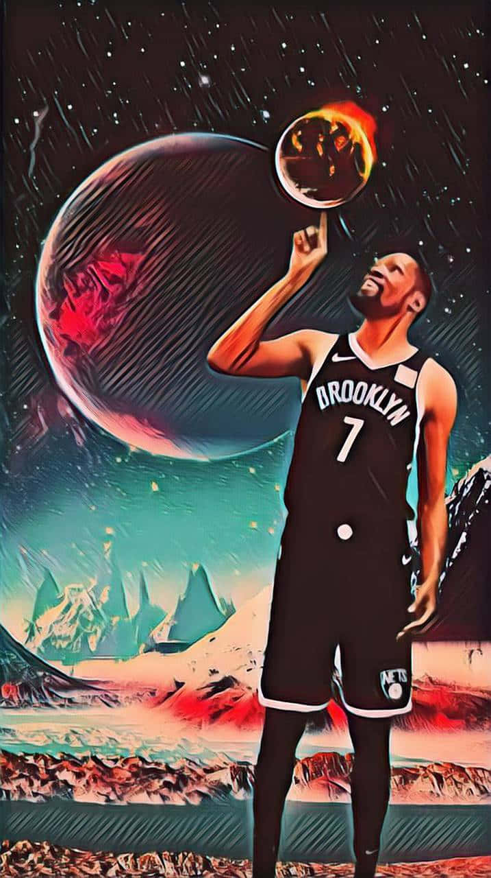 Kevindurant Nets Galaxy: Kevin Durant Dei Nets Galaxy. Sfondo