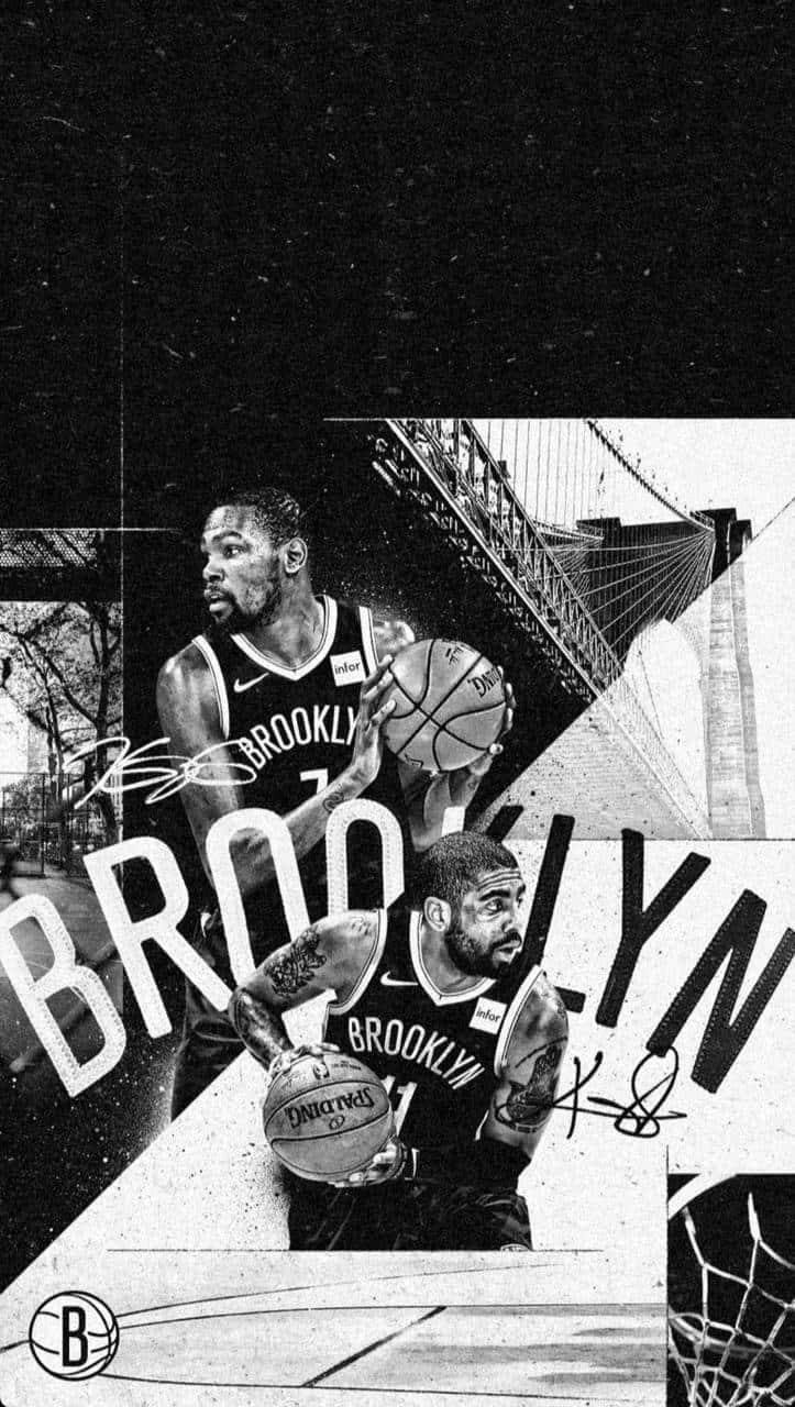Kevindurant Med Nets I Brooklyn Wallpaper