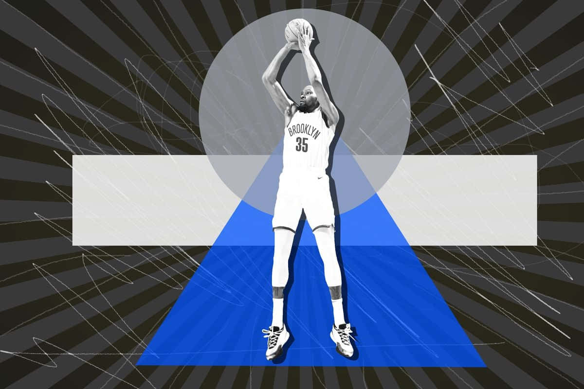 Kevin Durant Nets Basketball Tapet Wallpaper