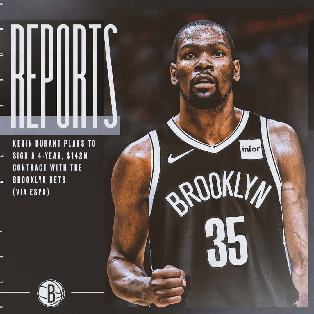 Download Kevin Durant Nets White Jersey Wallpaper