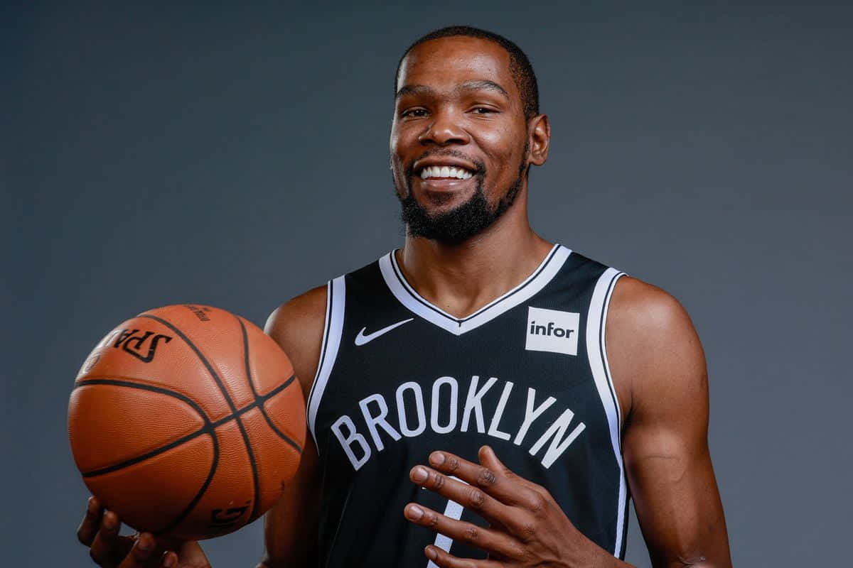 Kevin Durant fra Brooklyn Nets skyder et jump shot. Wallpaper