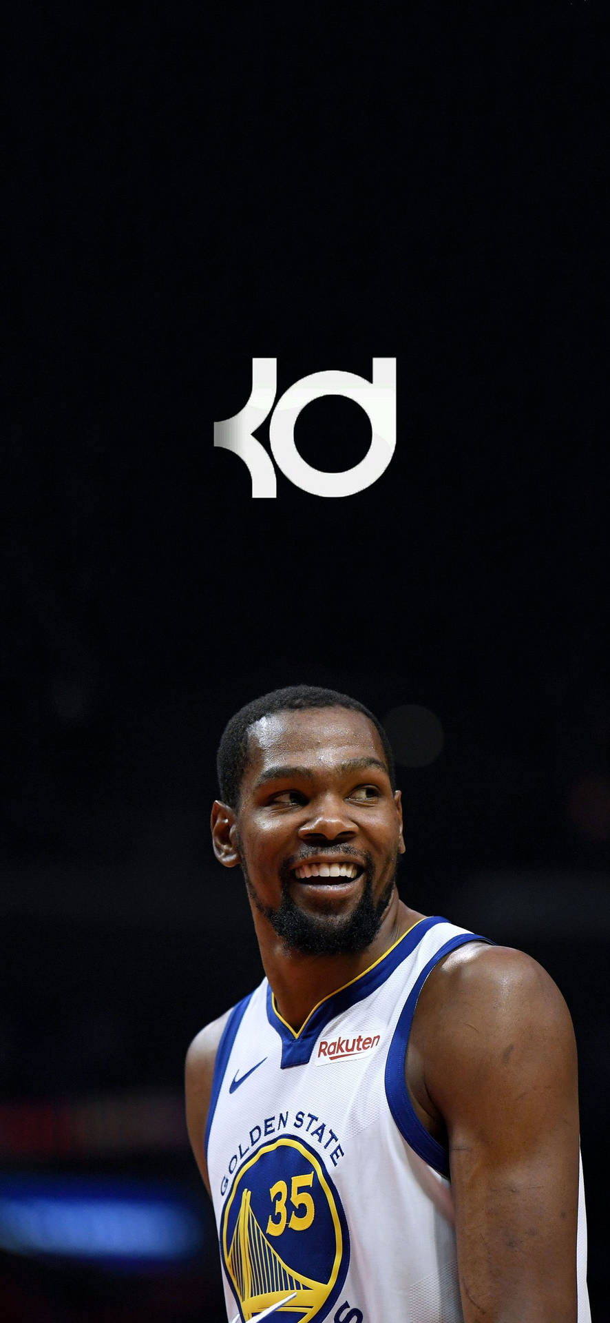 Kevin Durant Smile And Logo Wallpaper