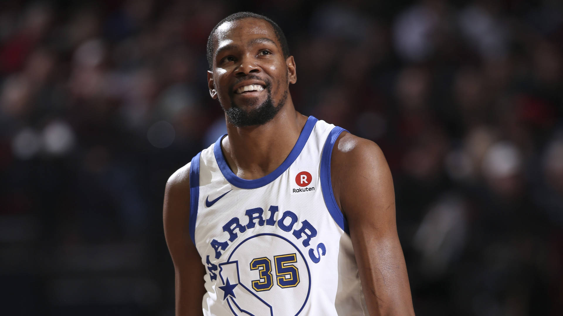 Kevin Durant Smiling In Game Wallpaper