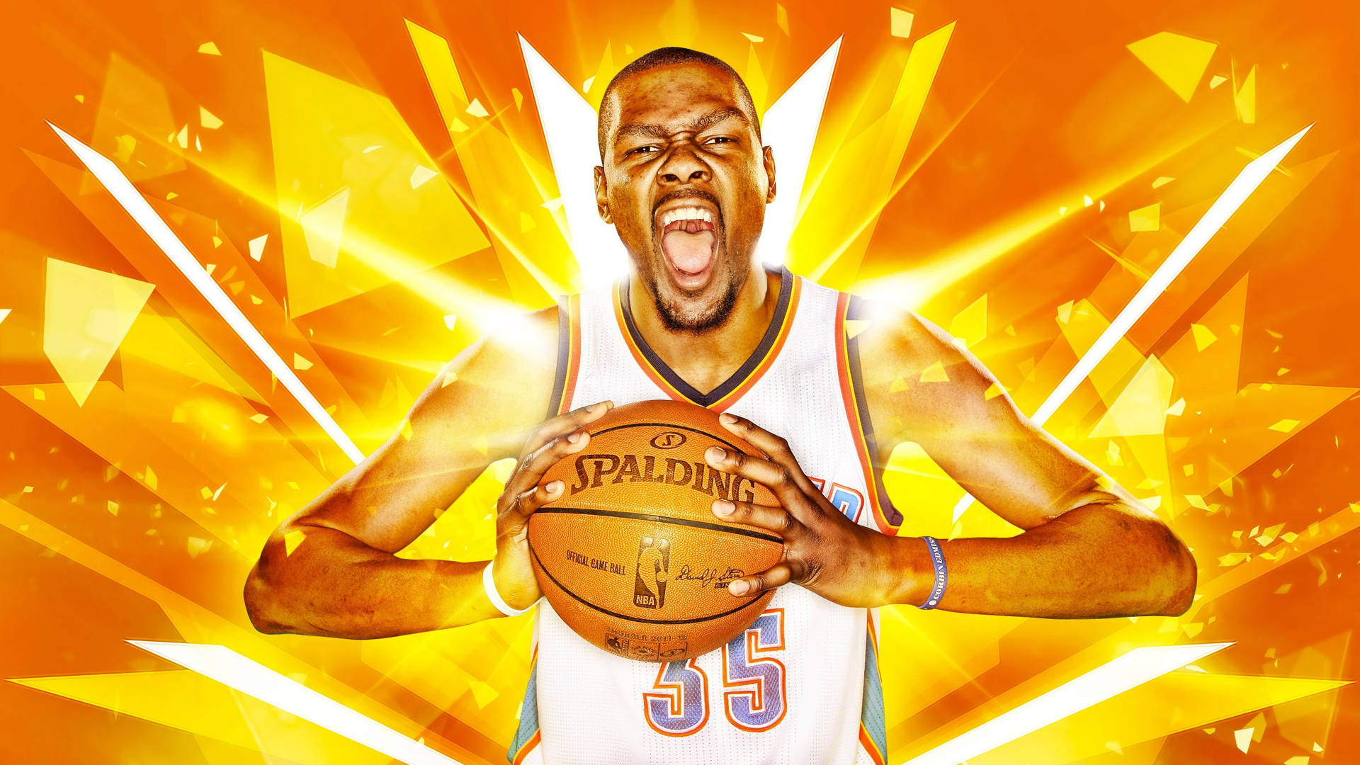 Kevin Durant With Basketball Wallpaper