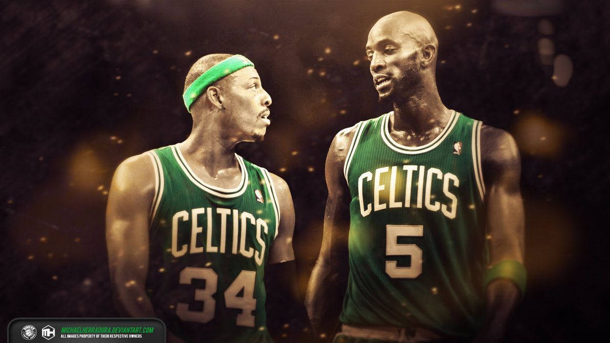 Kevin Garnett og Paul Pierce Boston Celtics Wallpaper