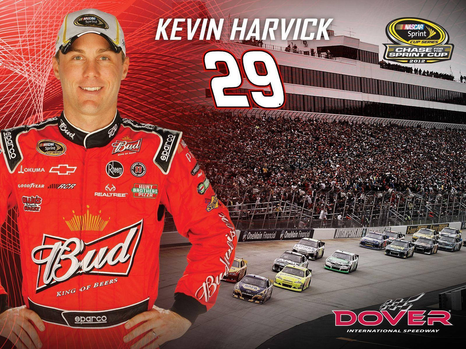 Kevin Harvick And Race Track Wallpaper