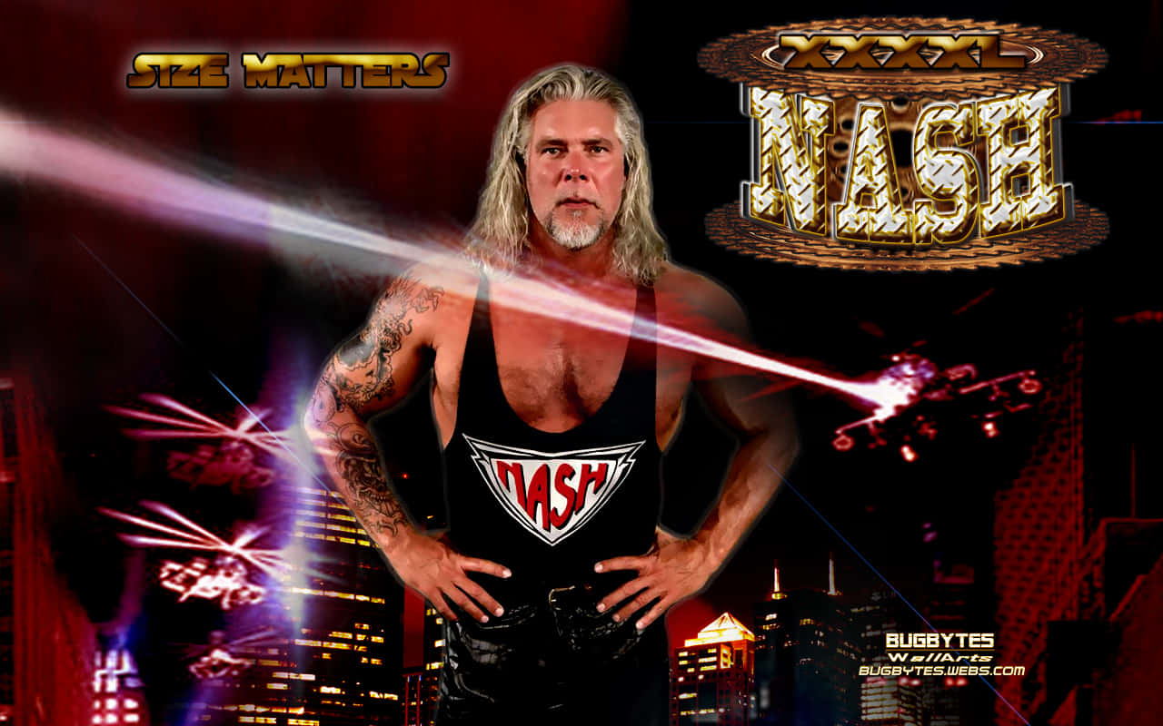 Kevin Nash Standing Tall In The Wrestling Ring Wallpaper