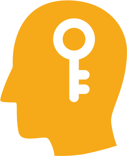 Key Head Silhouette Concept PNG