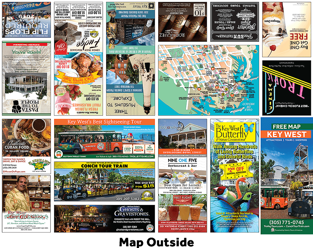 Key West Tourism Advertisements Collage PNG