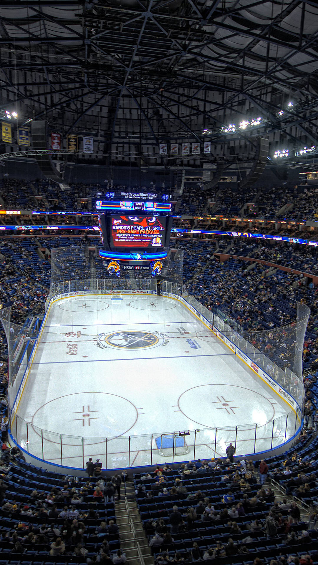 Keybankcenter Es Una Arena De Juegos De Hockey Sobre Hielo. Fondo de pantalla