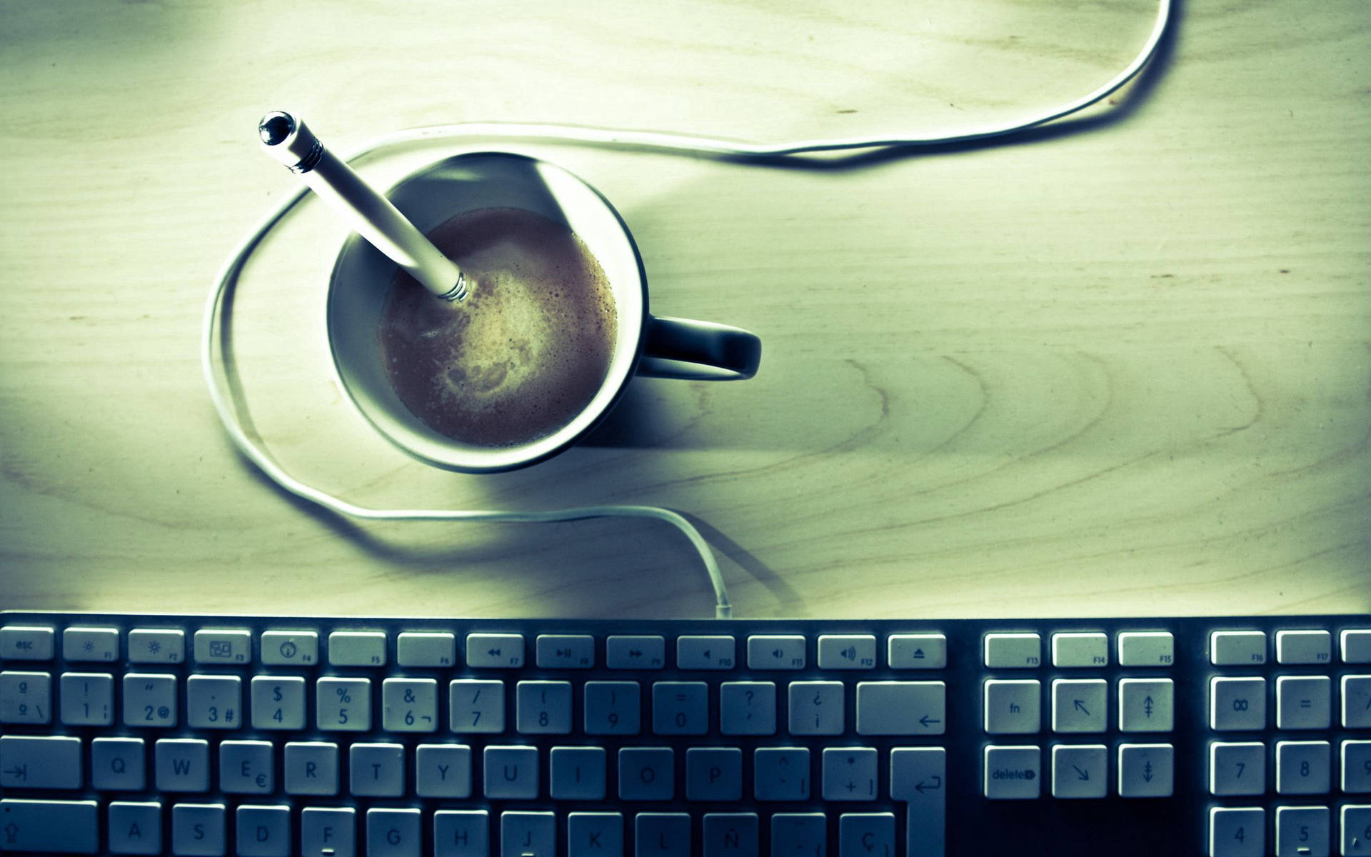 Keyboard And Coffee Wallpaper