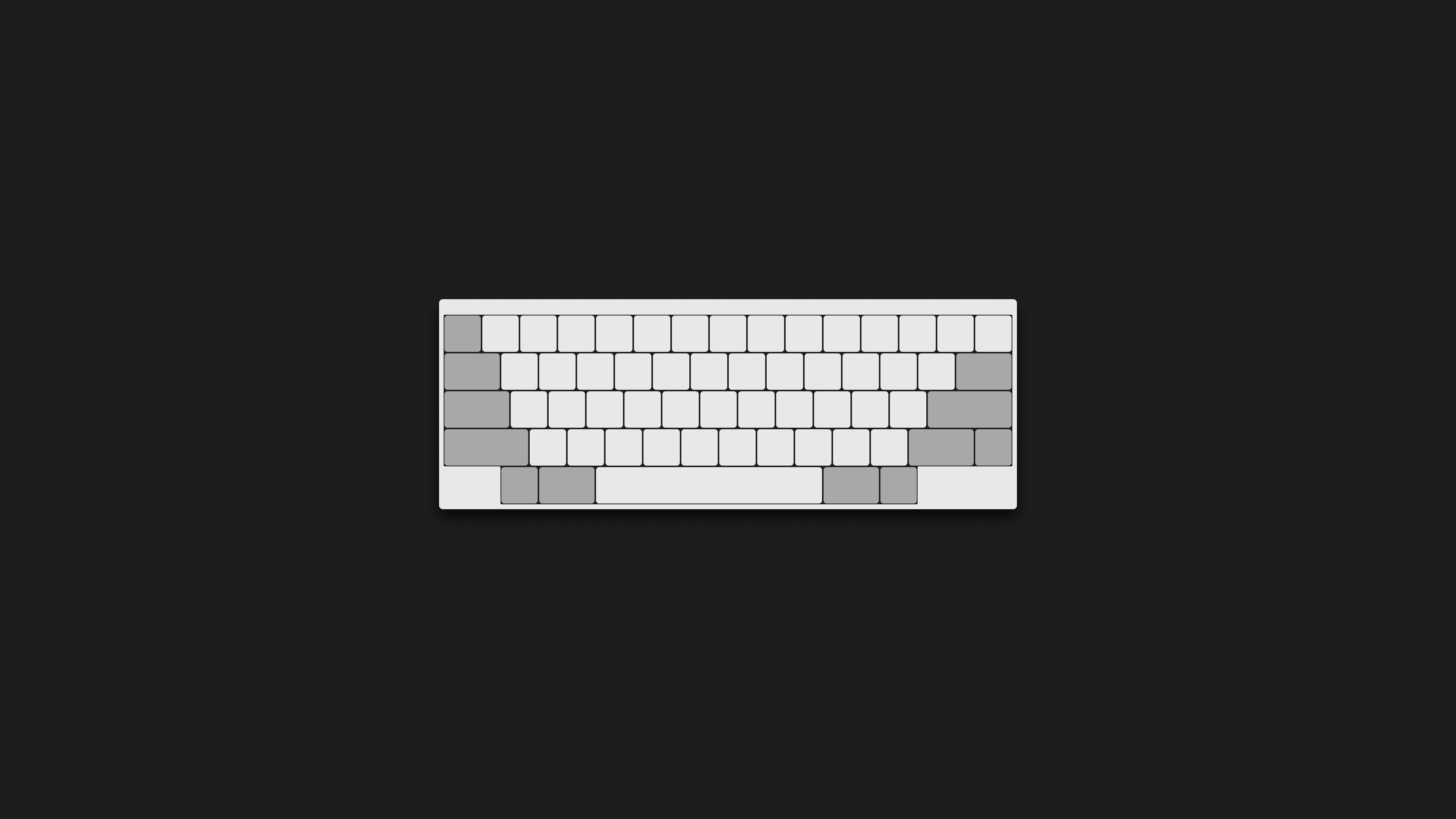 Find the Comfort and Improve Your Work Efficiency With This Keyboard Background — Minimalist white keyboard with gray accent keys centered on a solid black background.