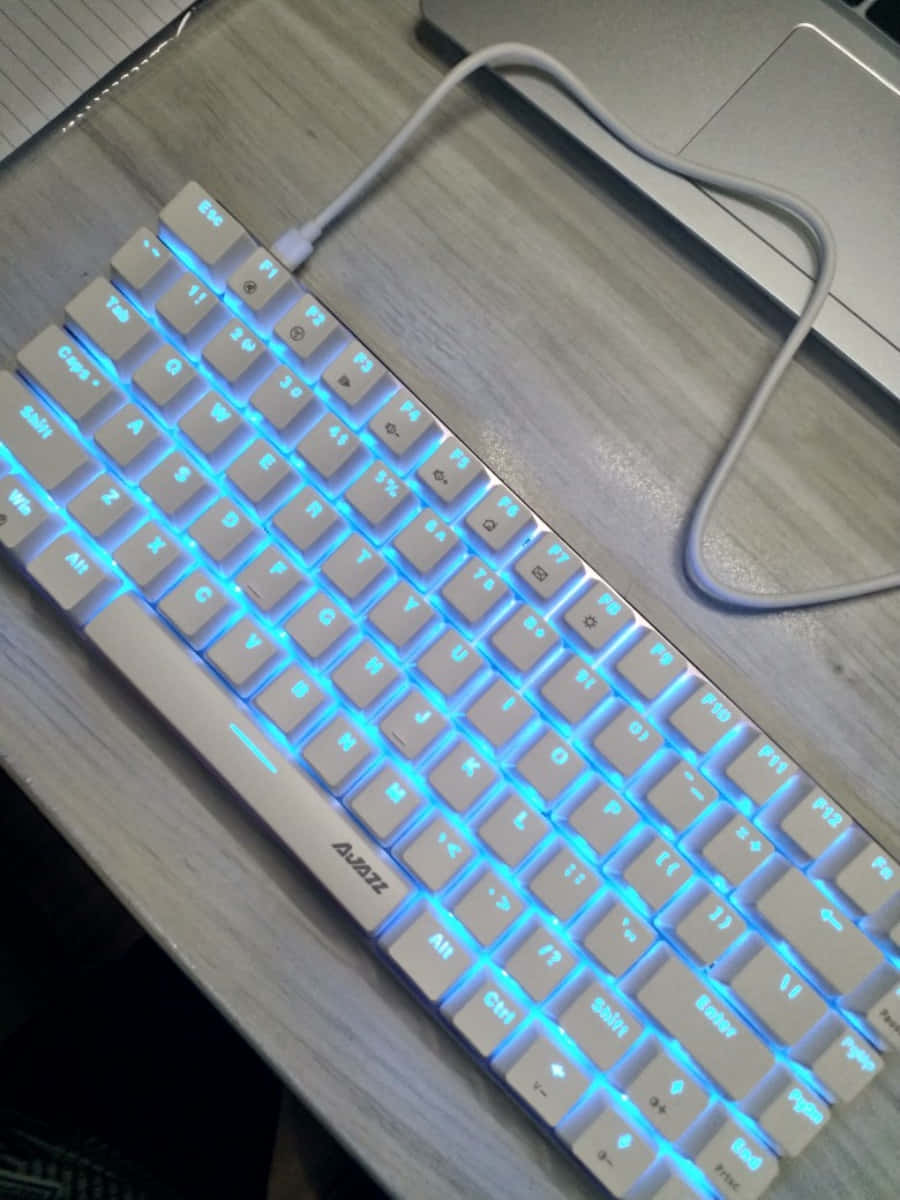 A closeup of a modern gaming keyboard.