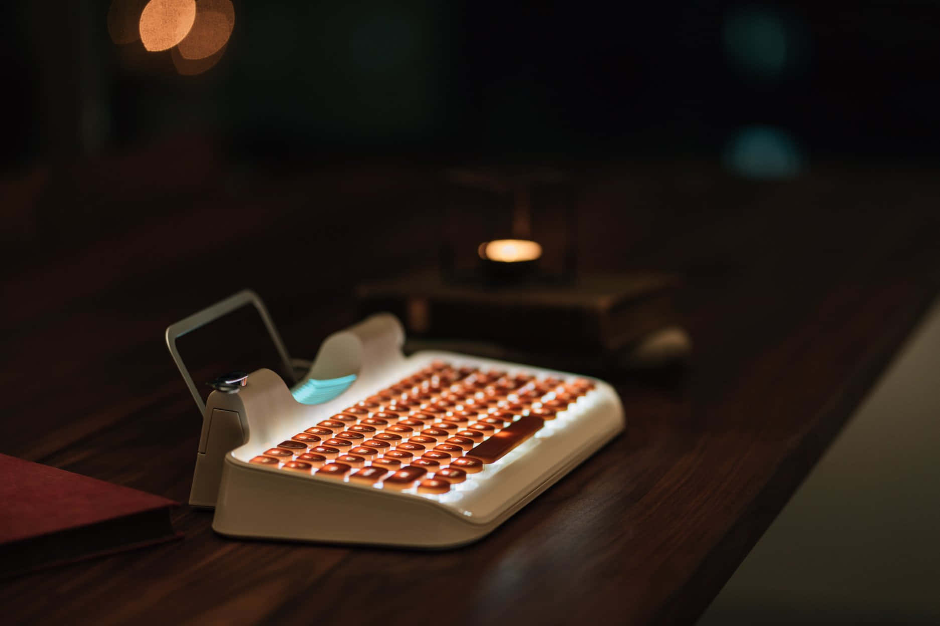 Ettæt Opslugt Billede Af Et Farverigt Tastatur.